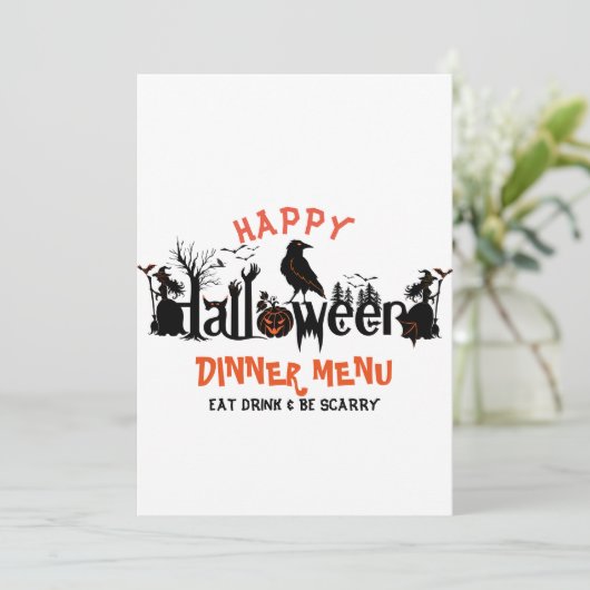 Happy Halloween Concept Diner Menu (Staand voorkant)