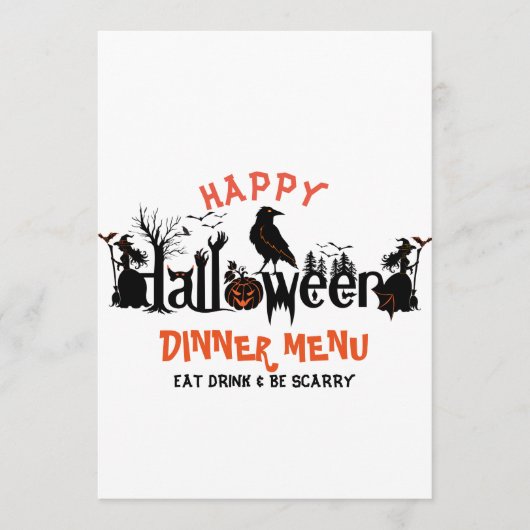 Happy Halloween Concept Diner Menu (Voorkant)
