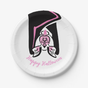 Happy Halloween - Cool Black BAT - Feest Papieren Bordje