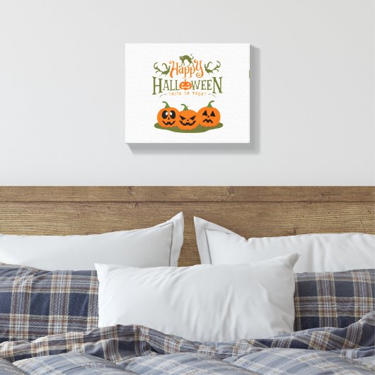 Happy Halloween - Cool Halloween Canvas Afdruk (Insitu (Slaapkamer))