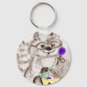 Happy Halloween Costumed Raccoon Sleutelhanger