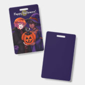 Happy Halloween Costumes Badge (Voor- en achterkant)