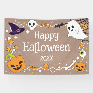 Happy Halloween craft party banner