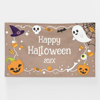 Happy Halloween craft party banner