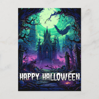 Happy Halloween | Creepy Haunted House Briefkaart