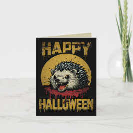 Happy Halloween Creepy Hedgehog Kaart
