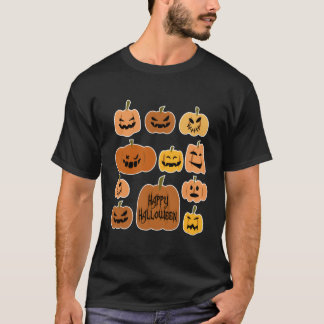 Happy Halloween Creepy Pumpkins  Halloween T-shirt