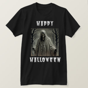 Happy Halloween Creepy Skeleton Man T-shirt