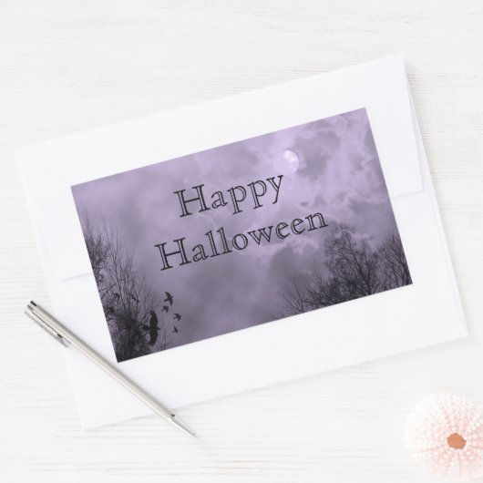 Happy Halloween Custom Haunted Sky Sticker (Enveloppe)