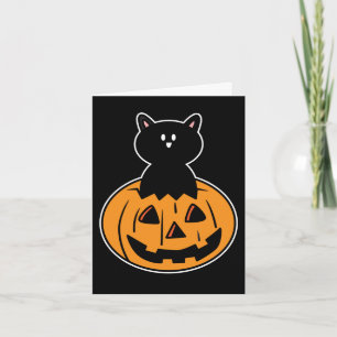 Happy Halloween Cute Cartoon Cat Holiday Kaart