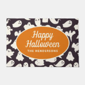 Happy Halloween Cute Ghost Aangepast Deurmat (Voorkant)