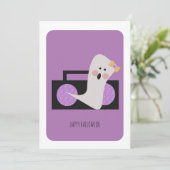 Happy Halloween Cute Ghost Music Kaart (Staand voorkant)