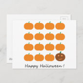 Happy Halloween Cute Pumpkin Patch Briefkaart (Voorkant / Achterkant)