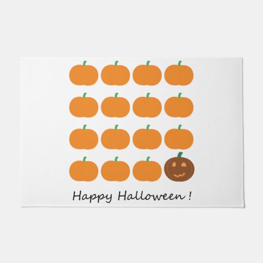 Happy Halloween Cute Pumpkin Patch Deurmat (Voorkant)