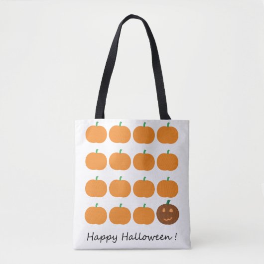 Happy Halloween Cute Pumpkin Patch Draagtas (Voorkant)