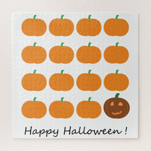 Happy Halloween Cute Pumpkin Patch Legpuzzel (Verticaal)