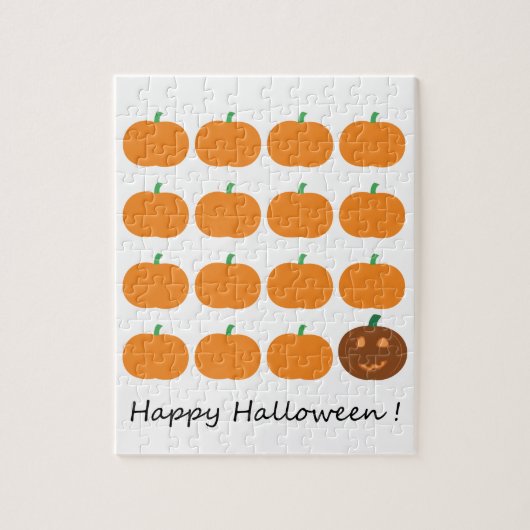 Happy Halloween Cute Pumpkin Patch Legpuzzel (Verticaal)