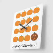 Happy Halloween Cute Pumpkin Patch Vierkante Klok (Hoek)