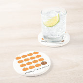 Happy Halloween Cute Pumpkin Patch Zandsteen Onderzetter (Zijkant)