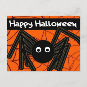 Happy Halloween Cute Spider Briefkaart