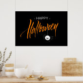Happy Halloween Cute Spider Poster (Keuken)