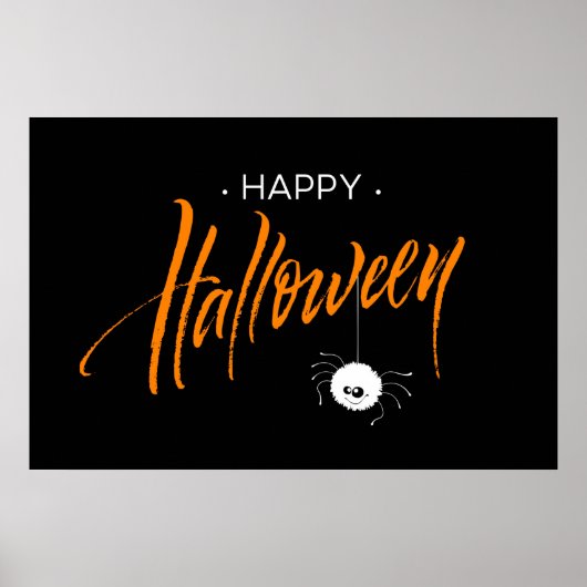 Happy Halloween Cute Spider Poster (Voorkant)