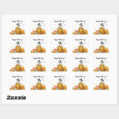 Happy Halloween Cute Witch Mouse Vierkante Sticker (Vel)