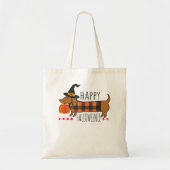 Happy Halloween Dachshund Buffalo Play Spooky Tote Bag (Voorkant)