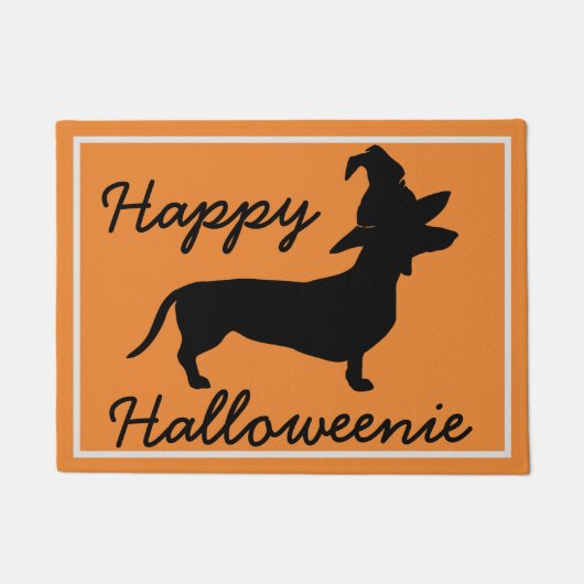 Happy Halloween Dachshund Deurmat (Voorkant)