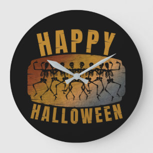 HAPPY HALLOWEEN DANCING SKELETON GROTE KLOK