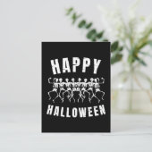 HAPPY HALLOWEEN DANCING SKELETONS BRIEFKAART (Staand voorkant)