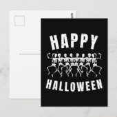 HAPPY HALLOWEEN DANCING SKELETONS BRIEFKAART (Voorkant / Achterkant)