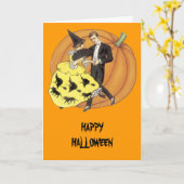 Happy Halloween - dans de hele nacht weg Kaart (Gele Bloem)