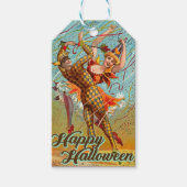 Happy Halloween dansen in Jester Costume Cadeaulabel (Voorkant)
