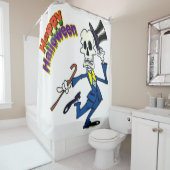 Happy Halloween Danskeleton Douchegordijn (In situ)