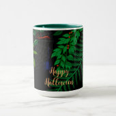 Happy Halloween Dark Greenery Botanical Foliage Mok (Midden)