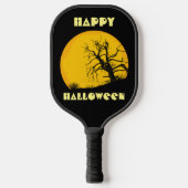 Happy Halloween Dark Spooky Dead Tree Full Moon Pickleball Paddle (Voorkant)