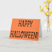 Happy Halloween Deadworld Tekst Kaart (Gele Bloem)