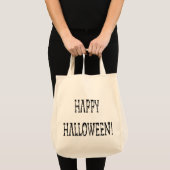 Happy Halloween Deadworld Tekst Tote Bag (Voorkant (product))