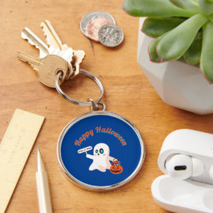 Happy Halloween Deep Blue sleutelhanger