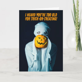 Happy Halloween die Ouder Ghost Pumpkin Humor krij Feestdagen Kaart