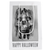 Happy Halloween. Distressed skull Medium Cadeauzakje (Achterkant)