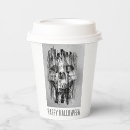 Happy Halloween. Distressed skull Papieren Bekers