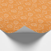Happy Halloween Ditzy Pattern | Cadeaupapier (Hoek)
