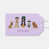 Happy Halloween Dogs Paars Cadeaulabel (Voorkant (Horizontaal))