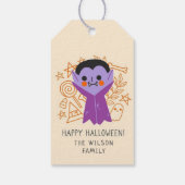 Happy Halloween Dracula Cadeaulabel (Achterkant)