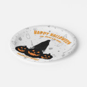 Happy Halloween "Drink, eet en wees eng" Party P Papieren Bordje (Gekanteld)