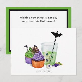 Happy Halloween Drinken & Desserts Feestdagenkaart