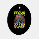 Happy Halloween Eat Drink And Be Scary Cool Keramisch Ornament (Rechts)