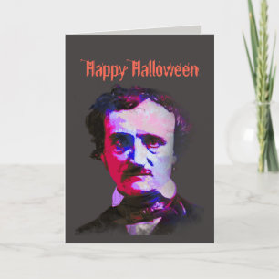 Happy Halloween Edgar Allan Poe Raven Poem Kaart